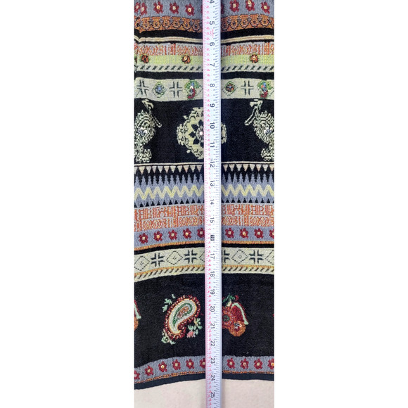 Vintage Flashback Southwestern Tapestry Jacket Beaded Boho Blazer Medium India - Picture 8 of 8